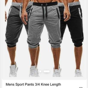 Men’s workout shorts, 3/4 joggers. New. Size L.